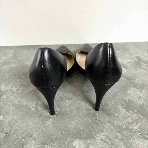 San Marina black leather pointed toe heels pumps classic size EU 39 (US 8–8.5) - Picture 5 of 8